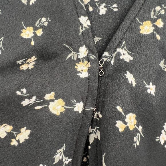 Abercrombie & Fitch Top Women S Floral Tie Front Cropped Fairy Coquette Feminine - Picture 4 of 5